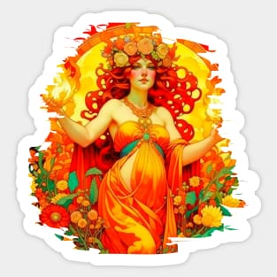 Art Nouveau Beltane Celtic Spring Sticker